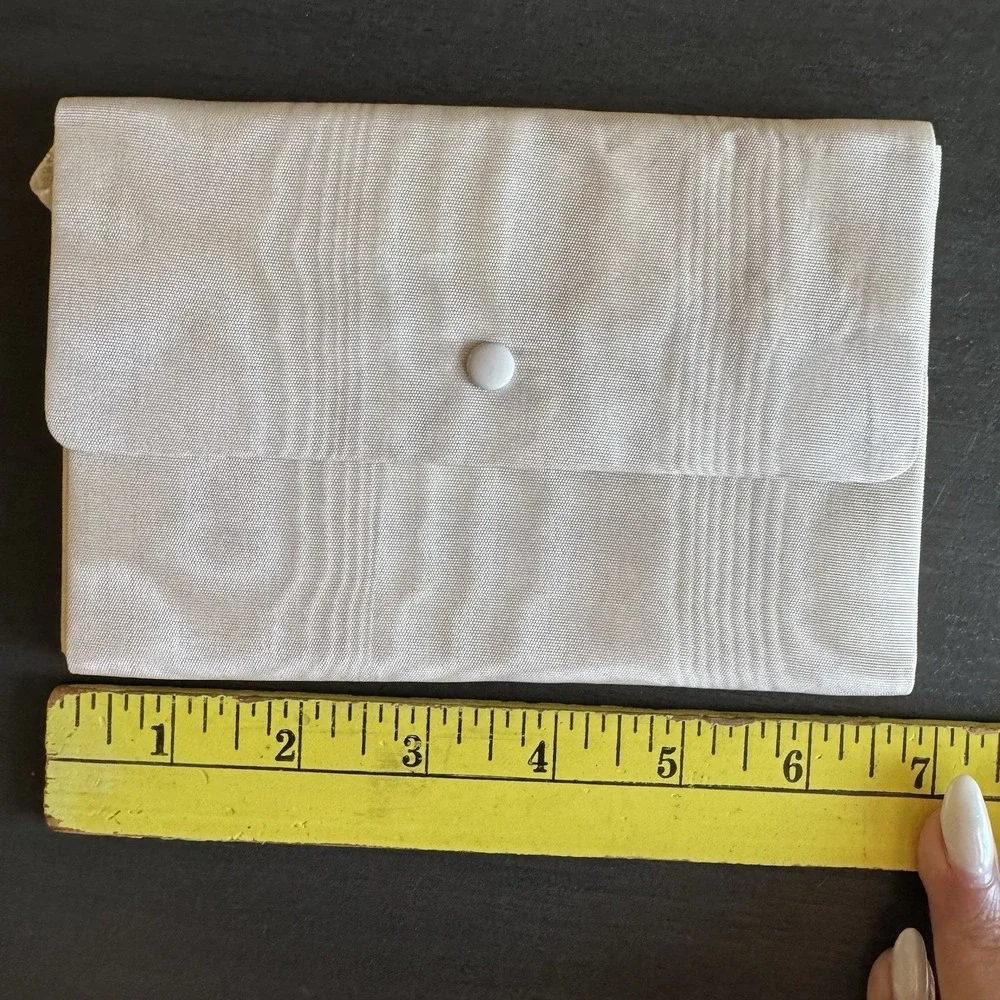 Vintage Julius Garfinckel Travel Jewelry Case Satin Pouch‎ Made in Italy 7